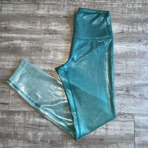 lululemon athletica Shiny Teal Leggings